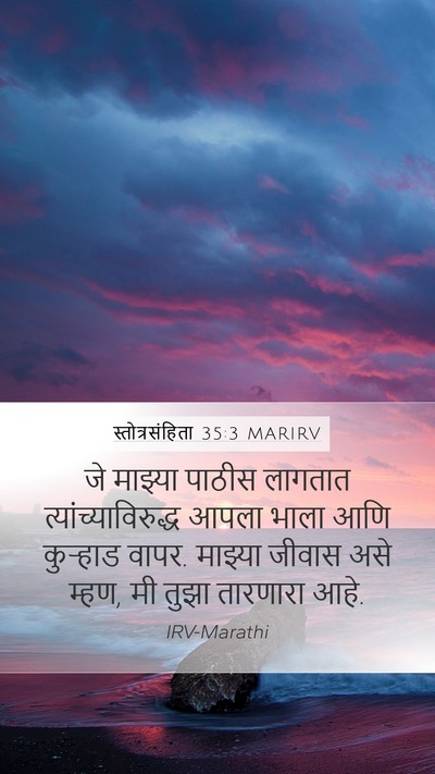 स्तोत्रसंहिता 35:3 MARIRV Mobile Phone Wallpaper - जे माझ्या पाठीस - Mobile Bible Verse Wallpaper