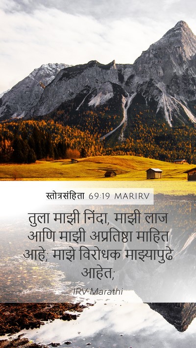 स्तोत्रसंहिता 69:19 MARIRV Mobile Phone Wallpaper - तुला माझी निंदा, - Mobile Bible Verse Wallpaper