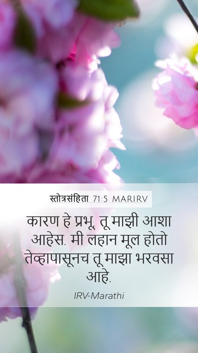 स्तोत्रसंहिता 71:5 MARIRV Bible Verse Image