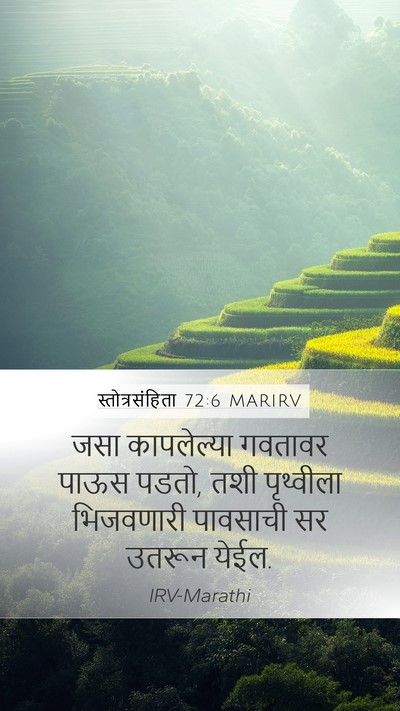 स्तोत्रसंहिता 72:6 MARIRV Mobile Phone Wallpaper - जसा कापलेल्या - Mobile Bible Verse Wallpaper