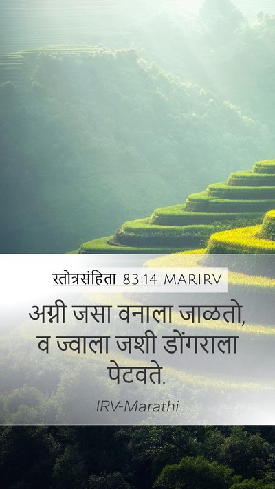 स्तोत्रसंहिता 83:14 MARIRV Mobile Phone Wallpaper - अग्नी जसा वनाला - Mobile Bible Verse Wallpaper