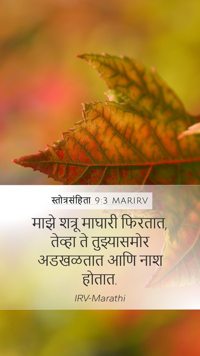 स्तोत्रसंहिता 9:3 MARIRV Mobile Phone Wallpaper - माझे शत्रू माघारी - Mobile Bible Verse Wallpaper