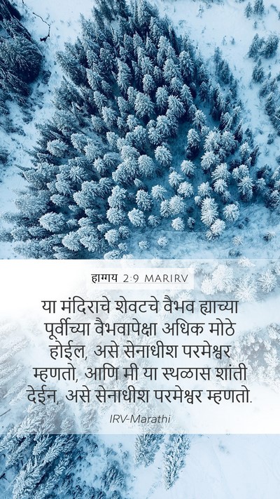 हाग्गय 2:9 MARIRV Bible Verse Image