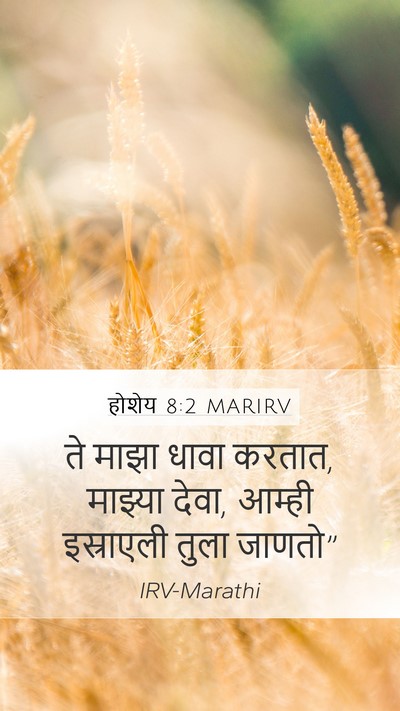 होशेय 8:2 MARIRV Mobile Phone Wallpaper - ते माझा धावा करतात, - Mobile Bible Verse Wallpaper